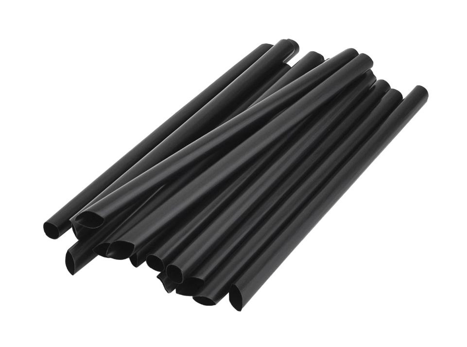 Трубочка пластикова Чорна 21см 300шт